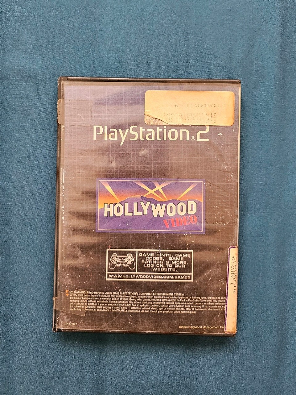 Corvette PS2 Hollywood Video case Vintage Core
