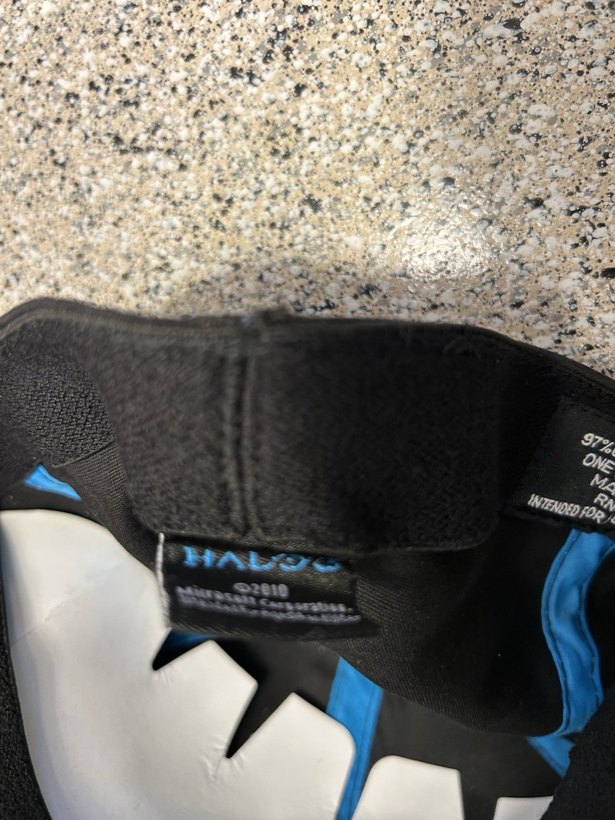 Halo 3 UNSC Hat Black Adult OS A-Flex Stretch Microsoft 2009 New With Tags