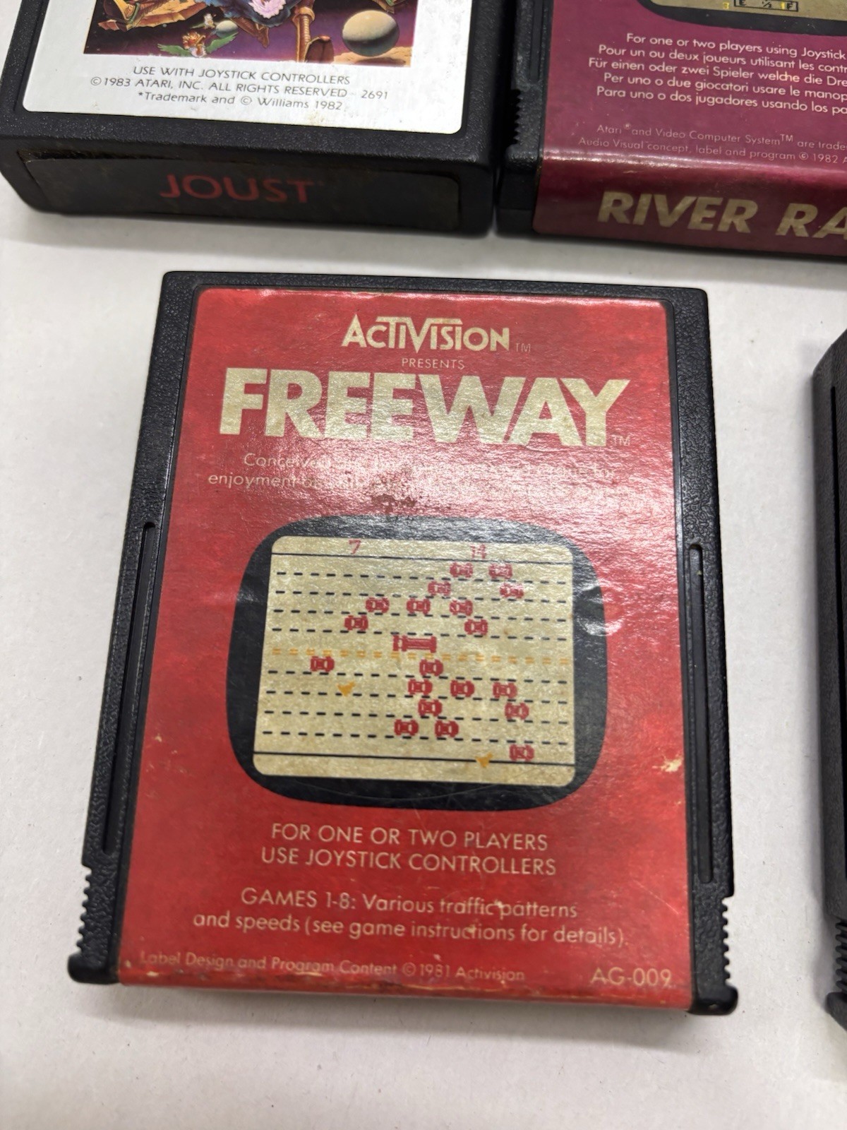 Vintage Atari 2600 Lot 5 Joust River Raid Freeway Laser Blast Karate Tested