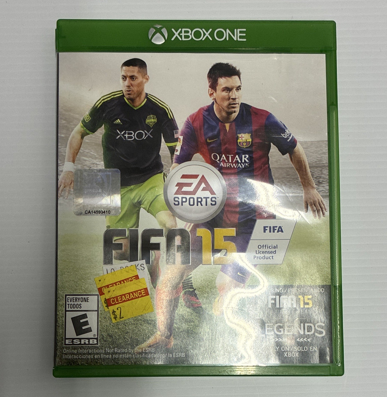 Microsoft Xbox One FIFA 15 Game Original Green DVD Keep Case