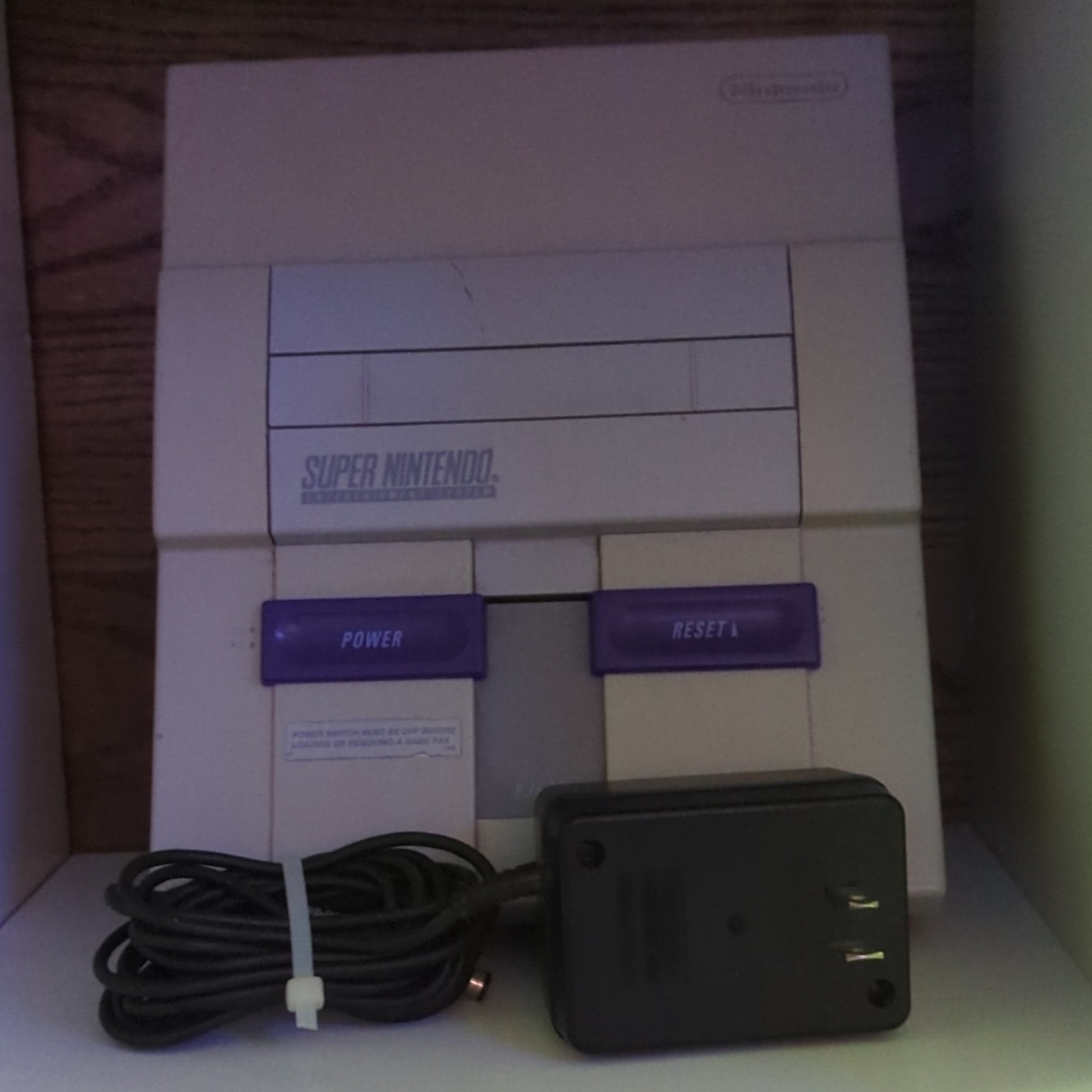 Nintendo Super NES Control Deck SNES Console SNS-001 Gray w/ AC Adapter