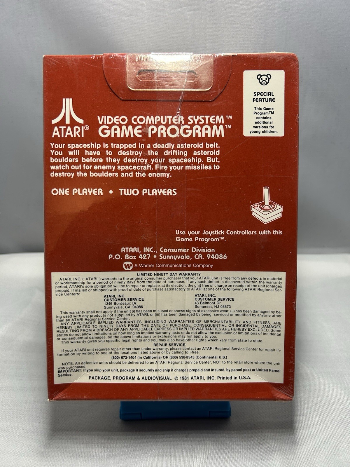 Atari Asteroids Atari 2600 1981 Shooter Game Cartridge CXL4029