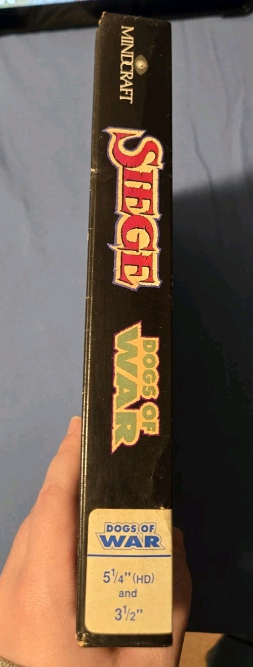 Rare Siege Dogs of War Expansion software, Manuals PC 3.5″ & 5.25″ game Complete