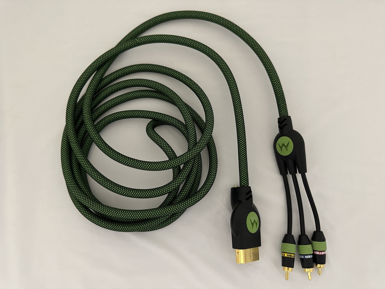 Monster AV RCA Cable For Xbox Original Green AV