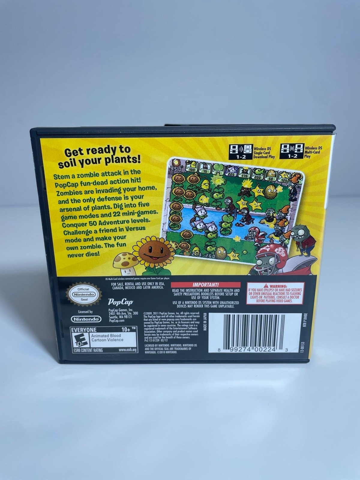 Plants vs Zombies Nintendo DS CIB Complete Excellent Tested