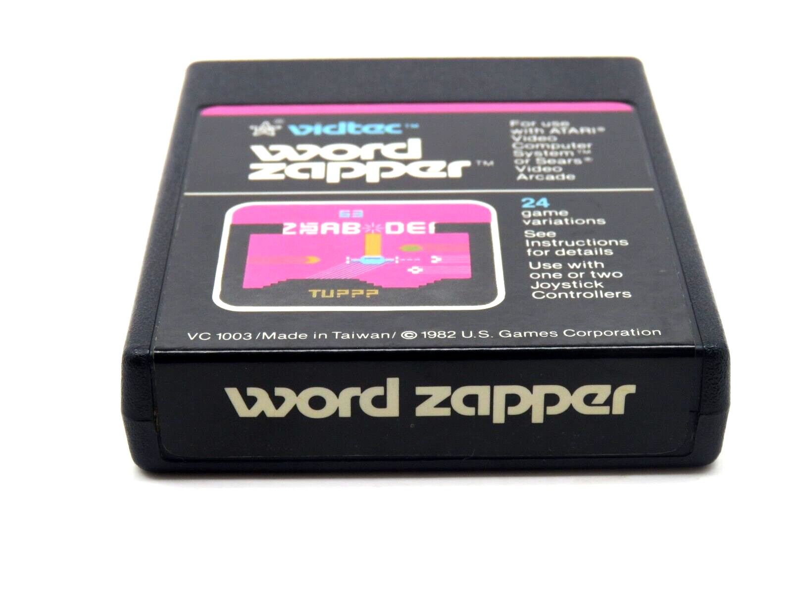 Word Zapper (Atari 2600, 1982) By US Games Vidtec (Box, Cartridge & Manual) NTSC