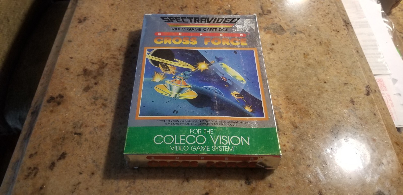 COLECOVISION SUPER CROSS FORCE COMPLETE IN BOX CIB AUTHENTIC RARE