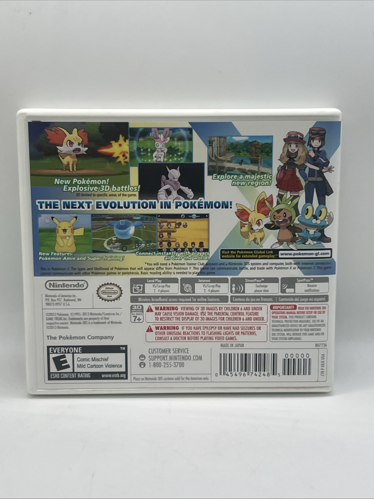 Pokémon X Nintendo 3DS CIB w/ Inserts Authentic. Tested. Fast Shipping!