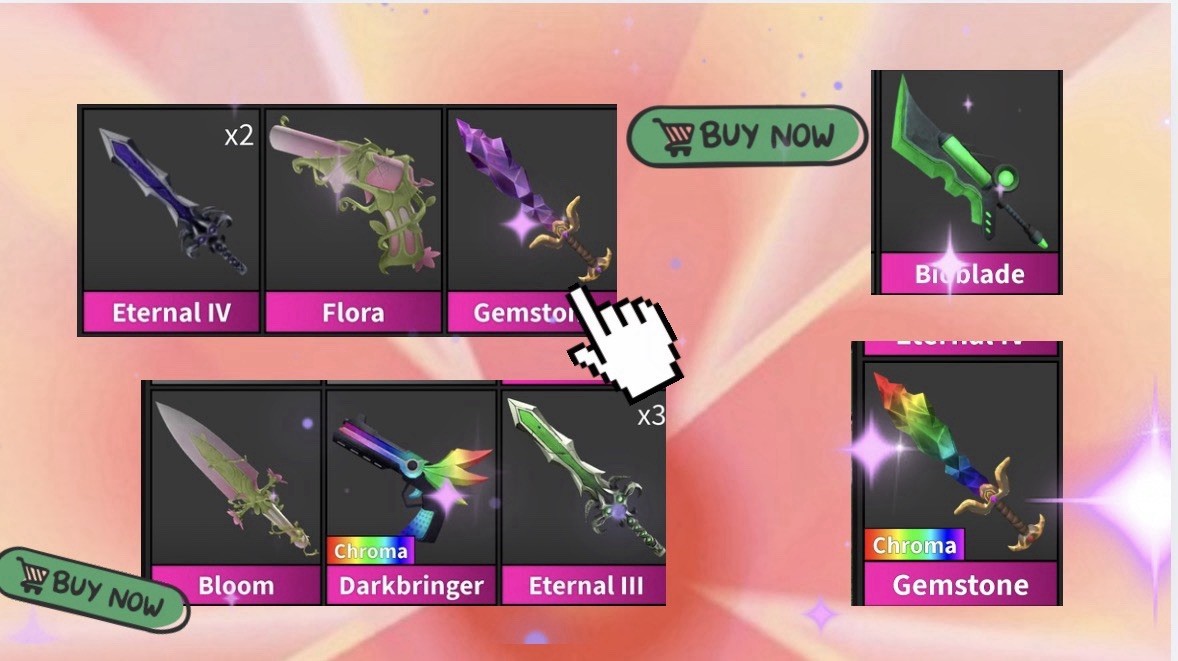 Roblox MM2 Weapon!! Chromas , Classics, Godlys