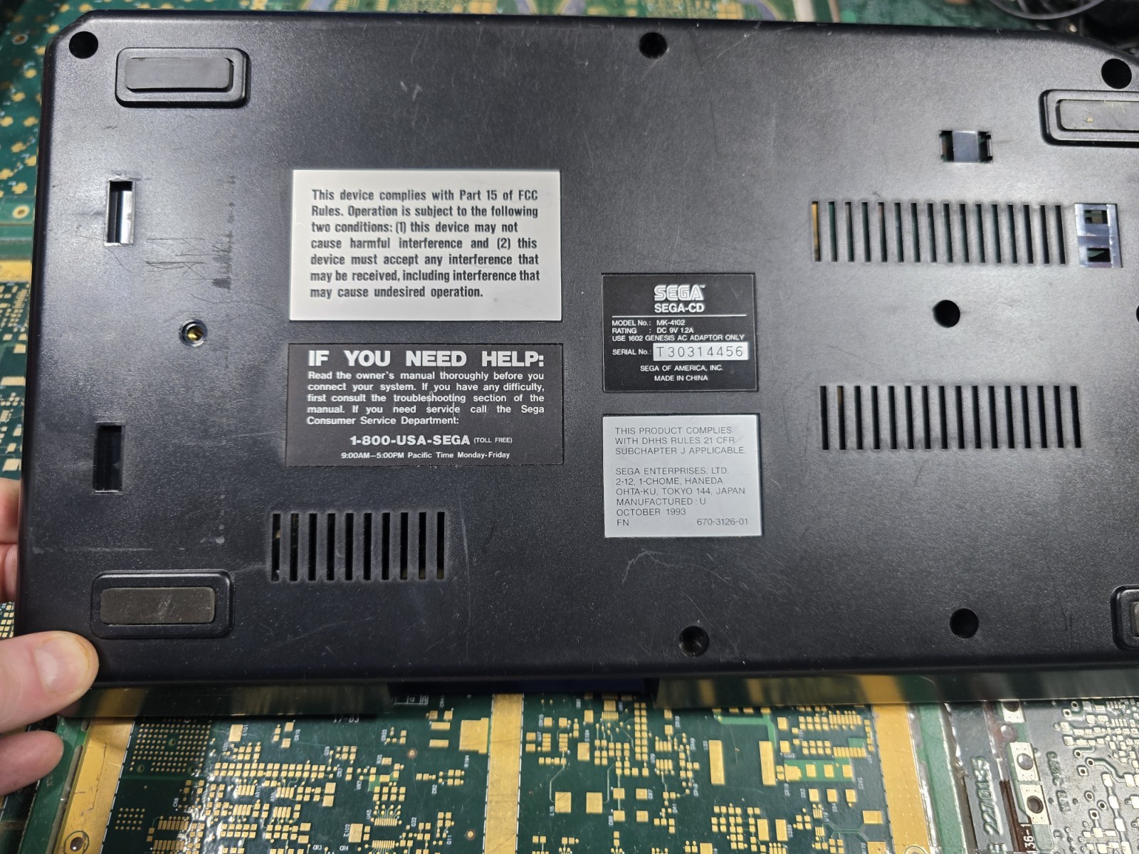 SEGA CD **MK-4102 ONLY** EXACT LABELED BOTTOM CASE #1-INTACT-JUST OK-READ ALL