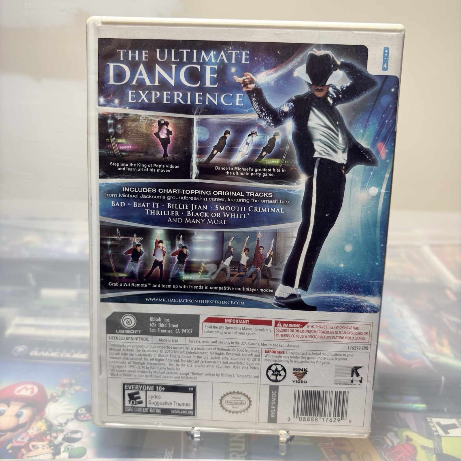 Michael Jackson The Experience Nintendo Wii Disc & Case No Manual Tested