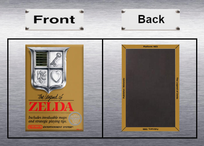 Legend of Zelda 1 2 3 Video Game Box Art High Quality Magnet