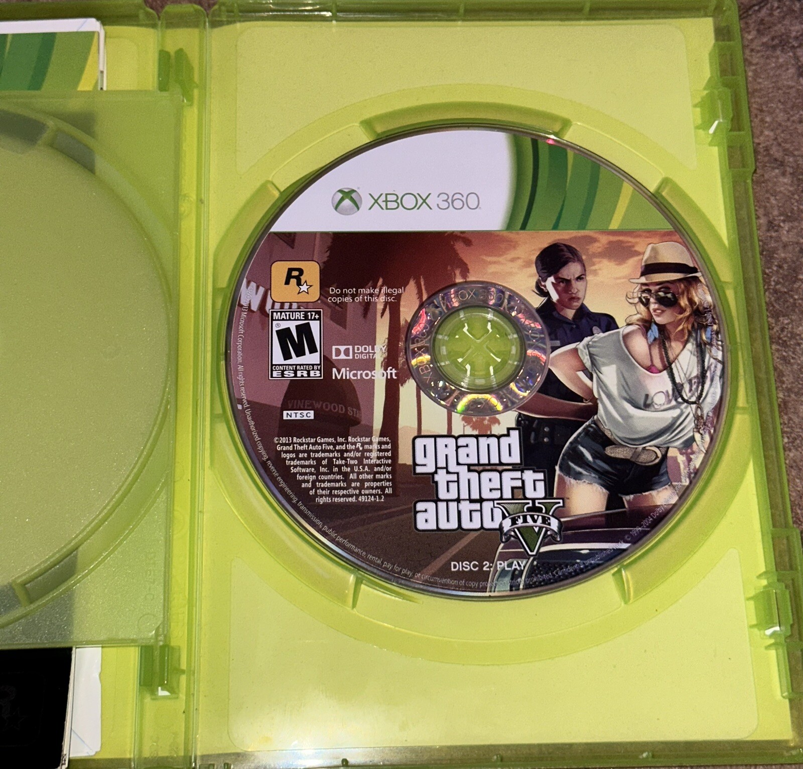 Grand Theft Auto V – GTA 5 – Xbox 360 CIB Manual And Map Included Complete