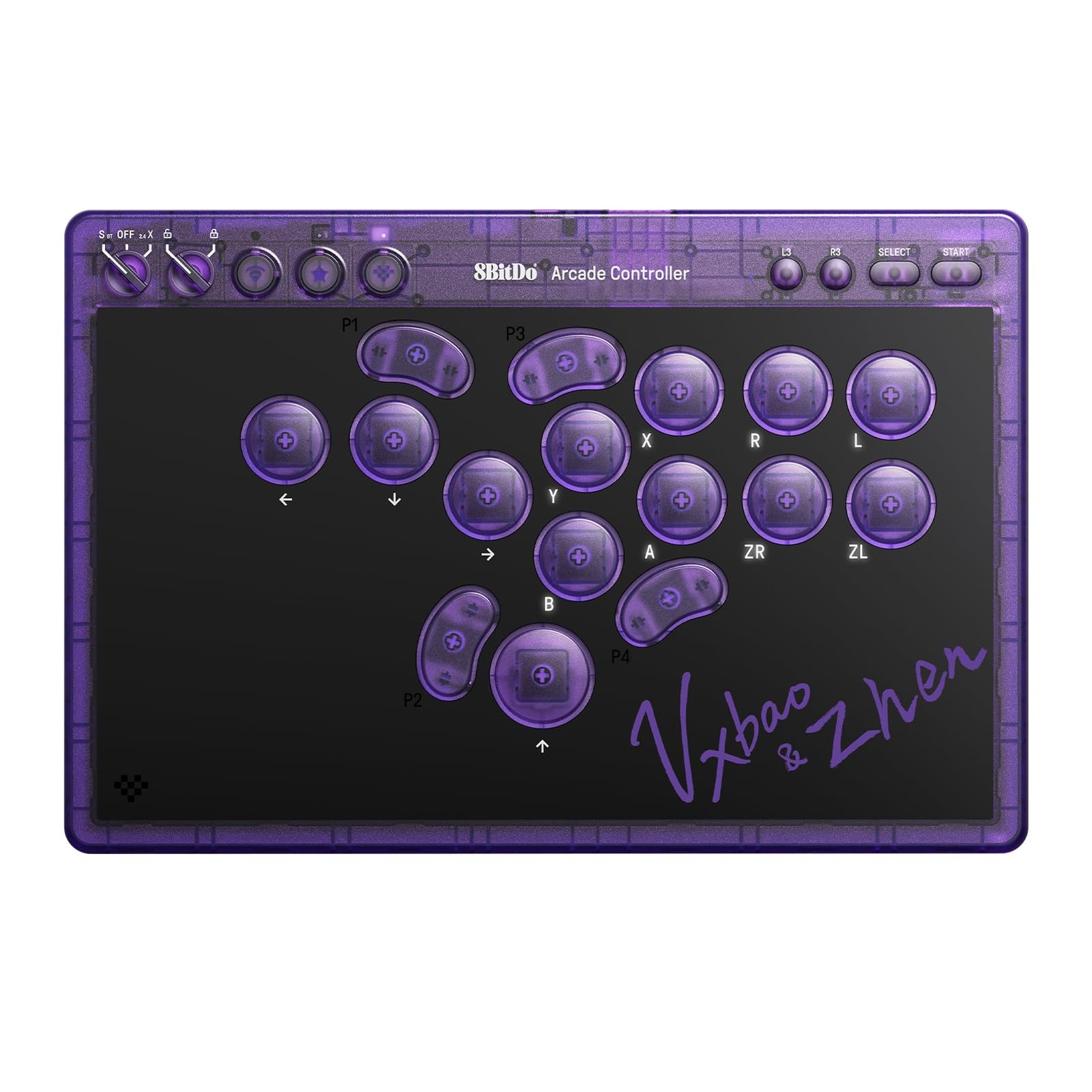8BitDo All-Button Arcade Controller for Switch & Windows – Signature Edition