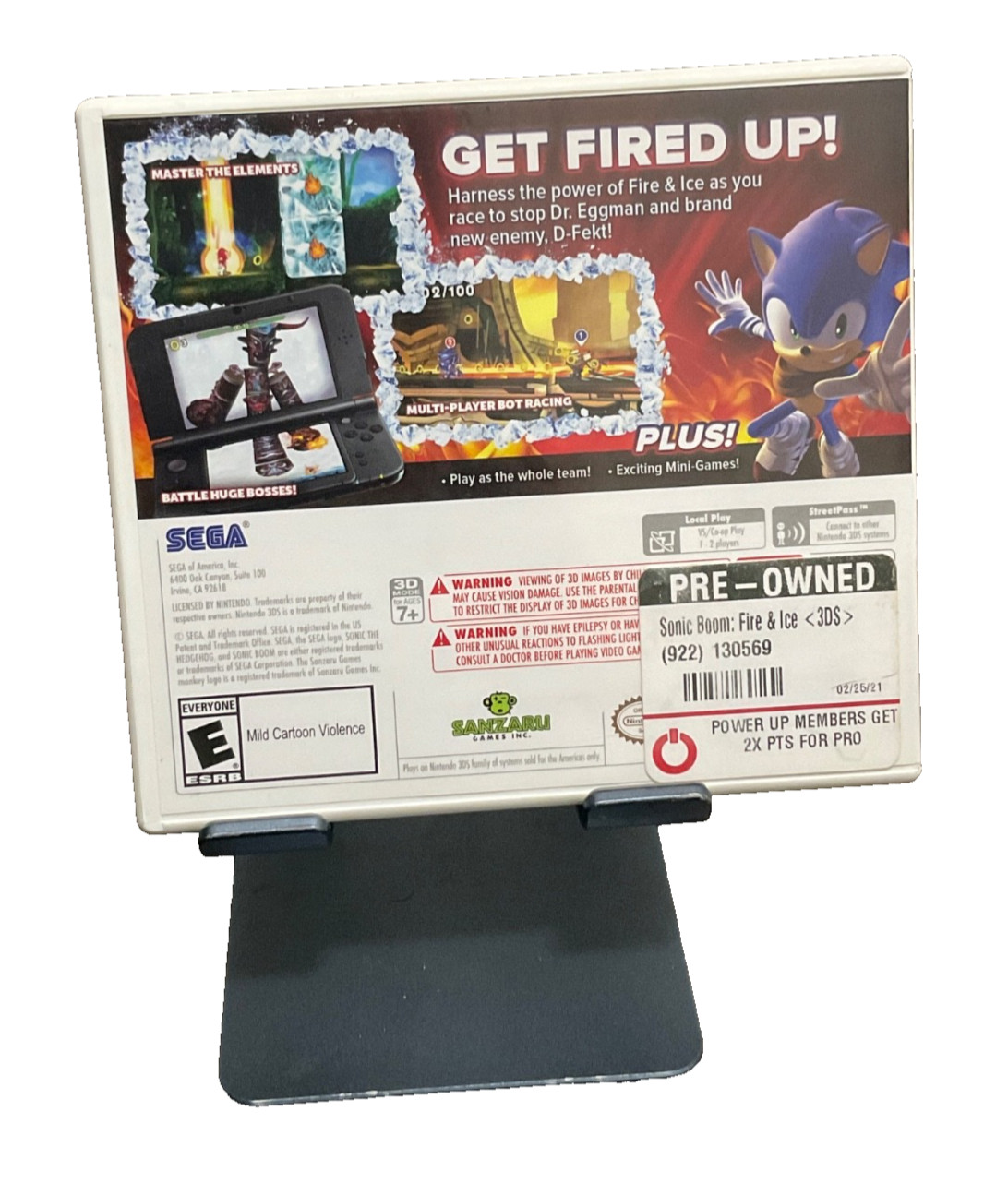 Sonic Boom: Fire & Ice – Nintendo 3DS