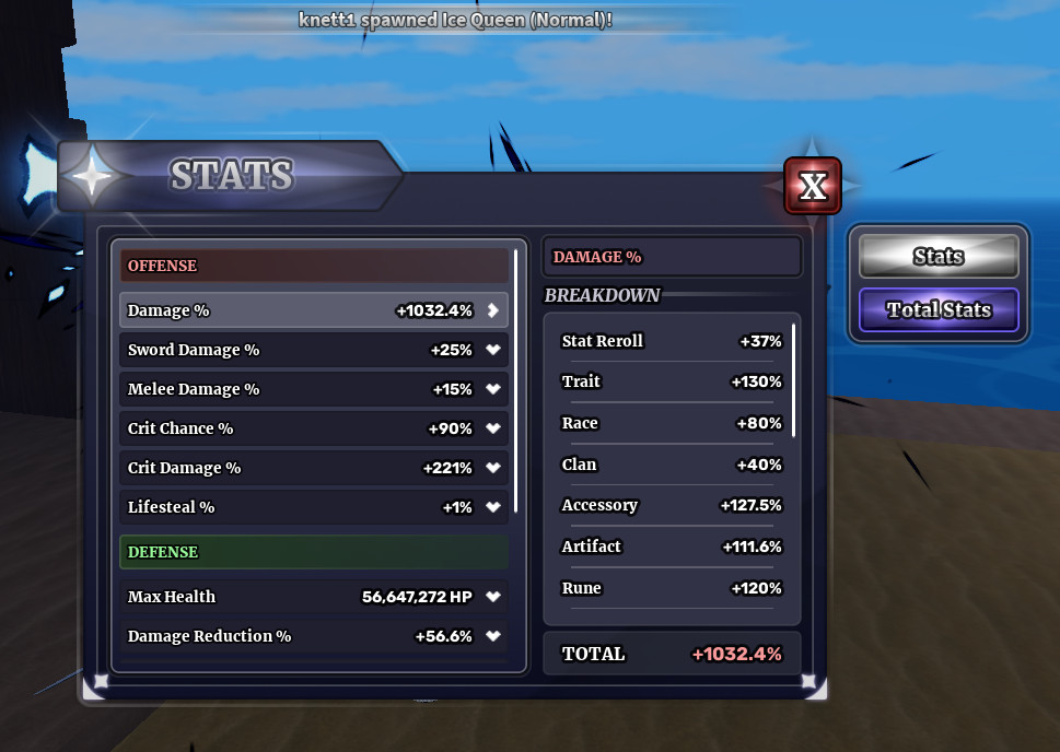 Sailor Piece Roblox 1032% DMG Fully Maxed