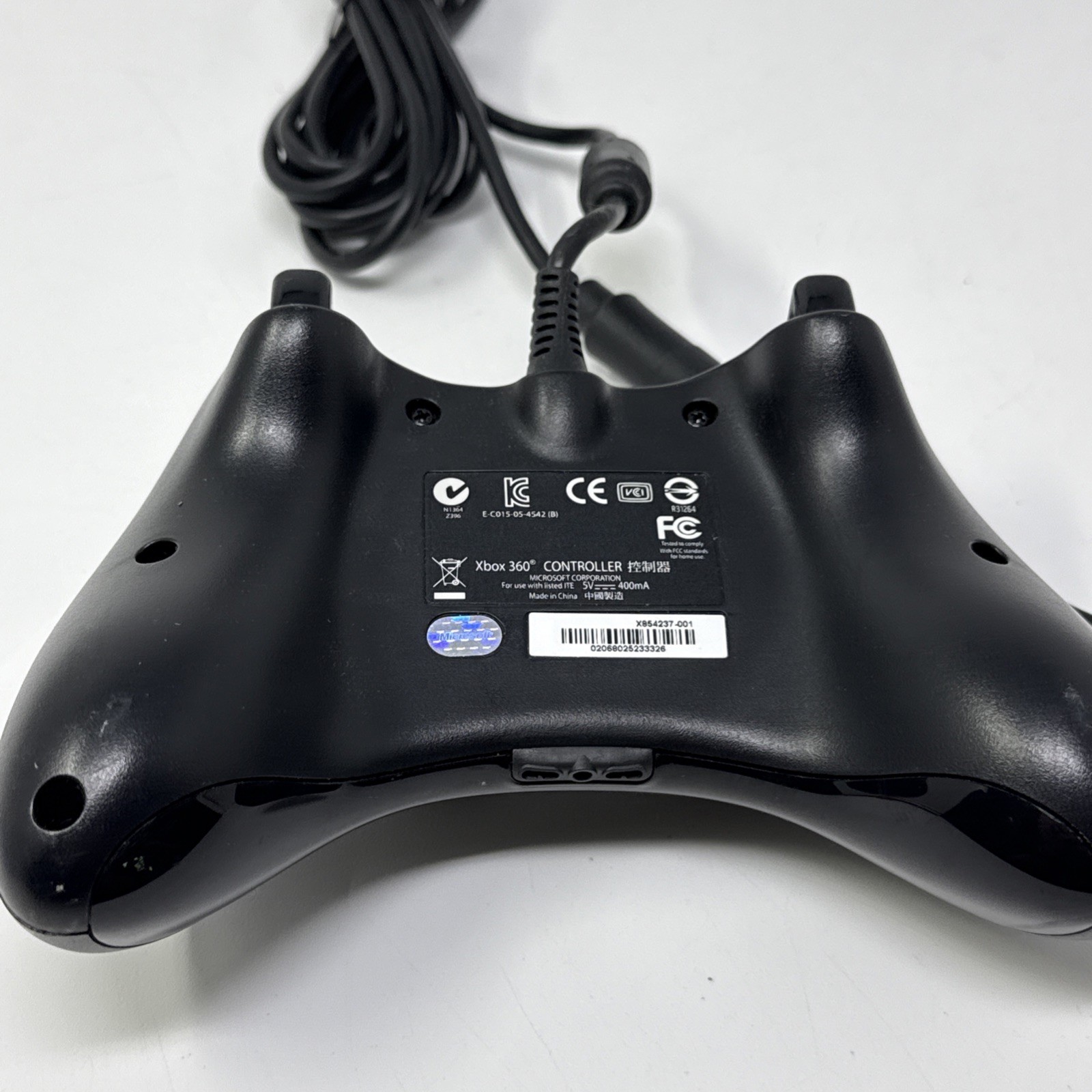 Microsoft Xbox 360 Wired Controller Black OEM With USB Breakaway Cable – Tested
