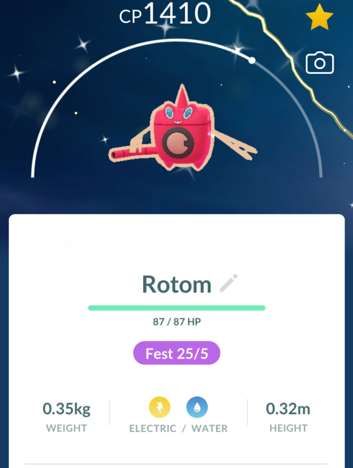Shiny wash Rotom – TRADE 20kstardust – registered trade