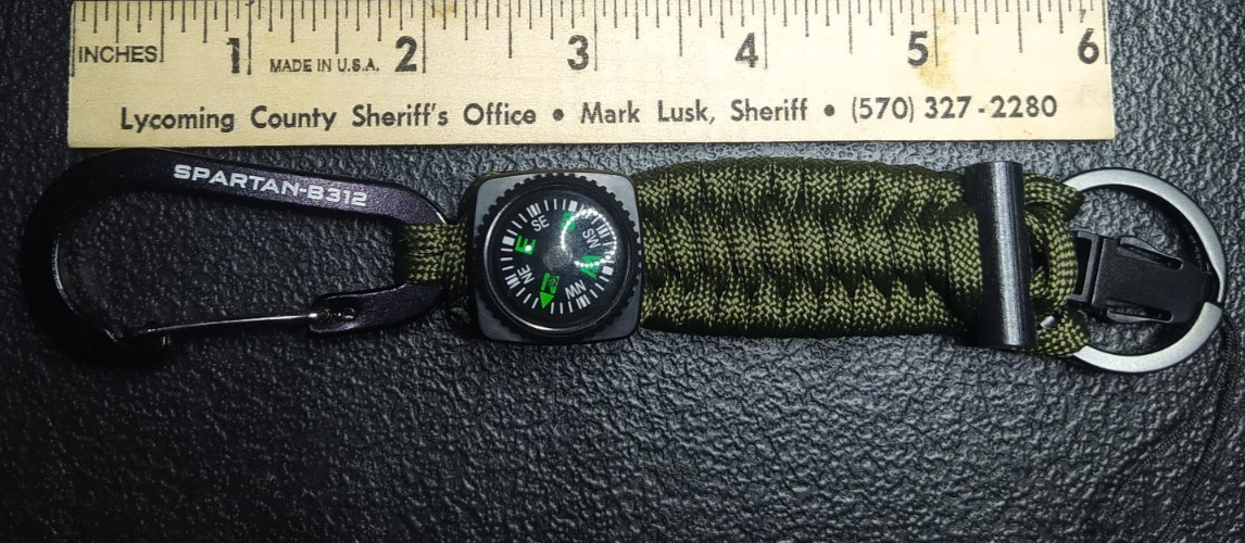 Loot Crate Halo Legendary Crate Spartan-B312 Survival Paracord Compass Keychain