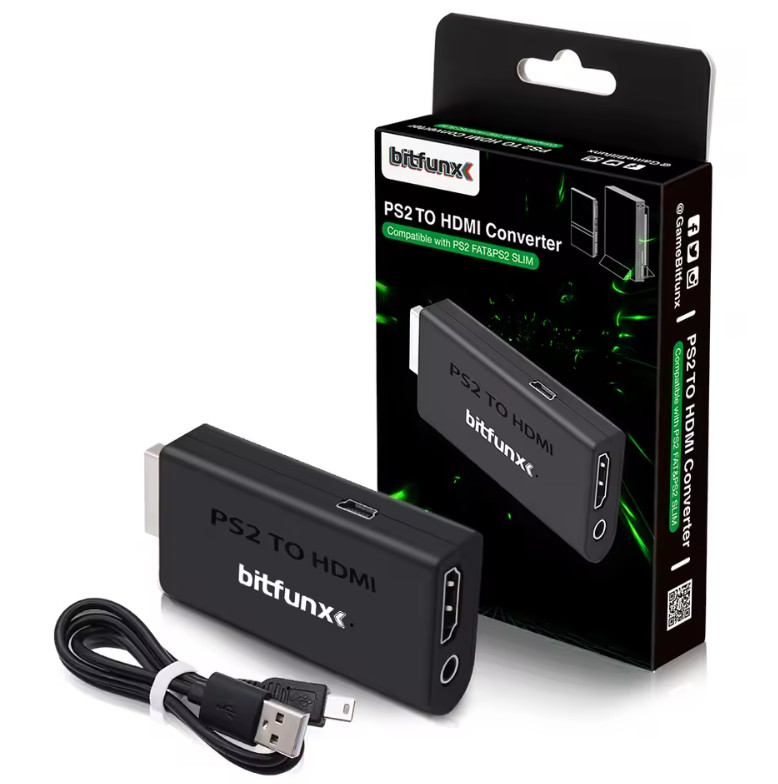 Bitfunx HDMI-compatible Converter Adapter Ypbpr Input for Sony PS2