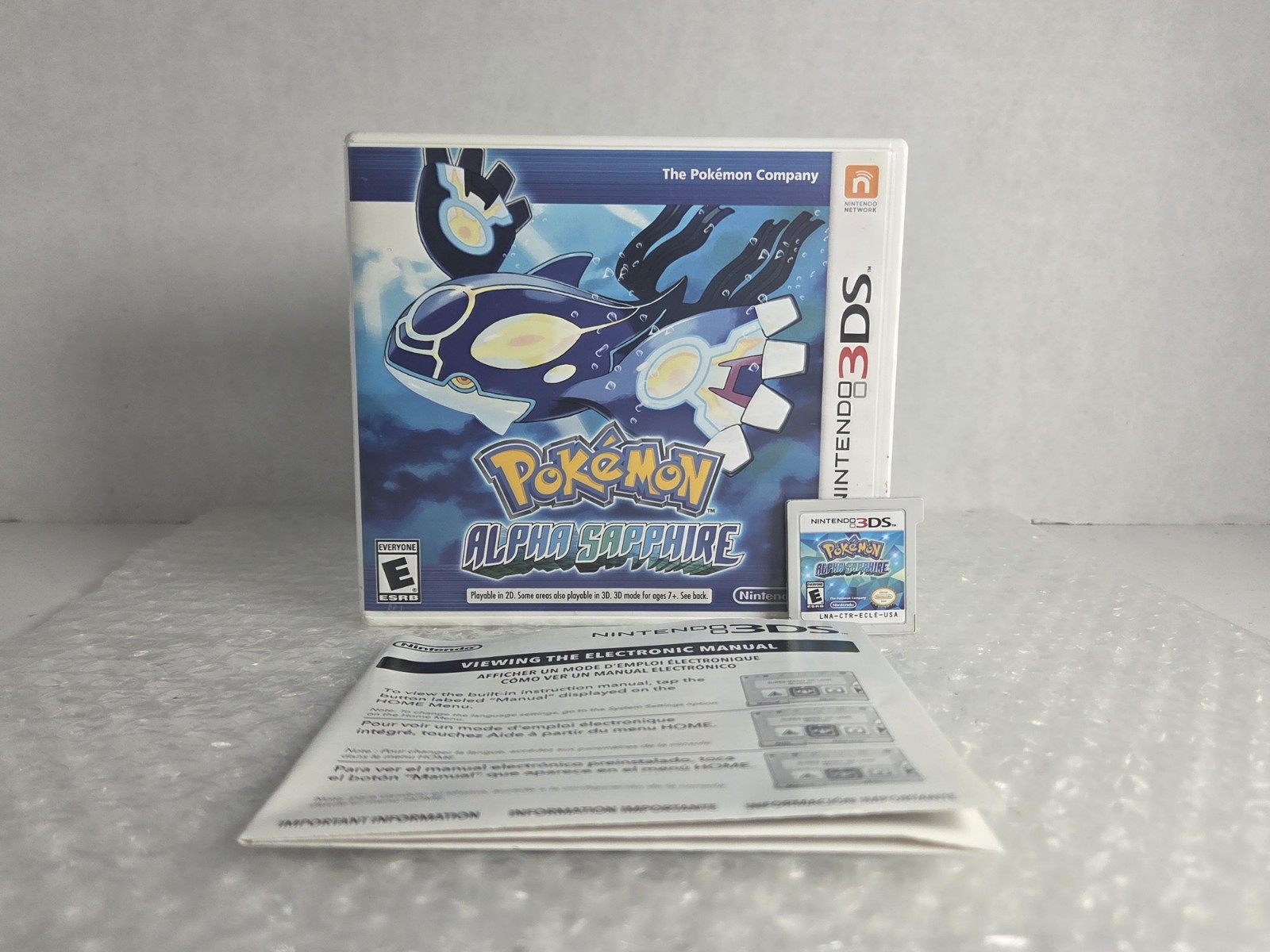 Pokemon Alpha Sapphire Nintendo 3DS 2DS Complete In Box CIB Tested Game Freak