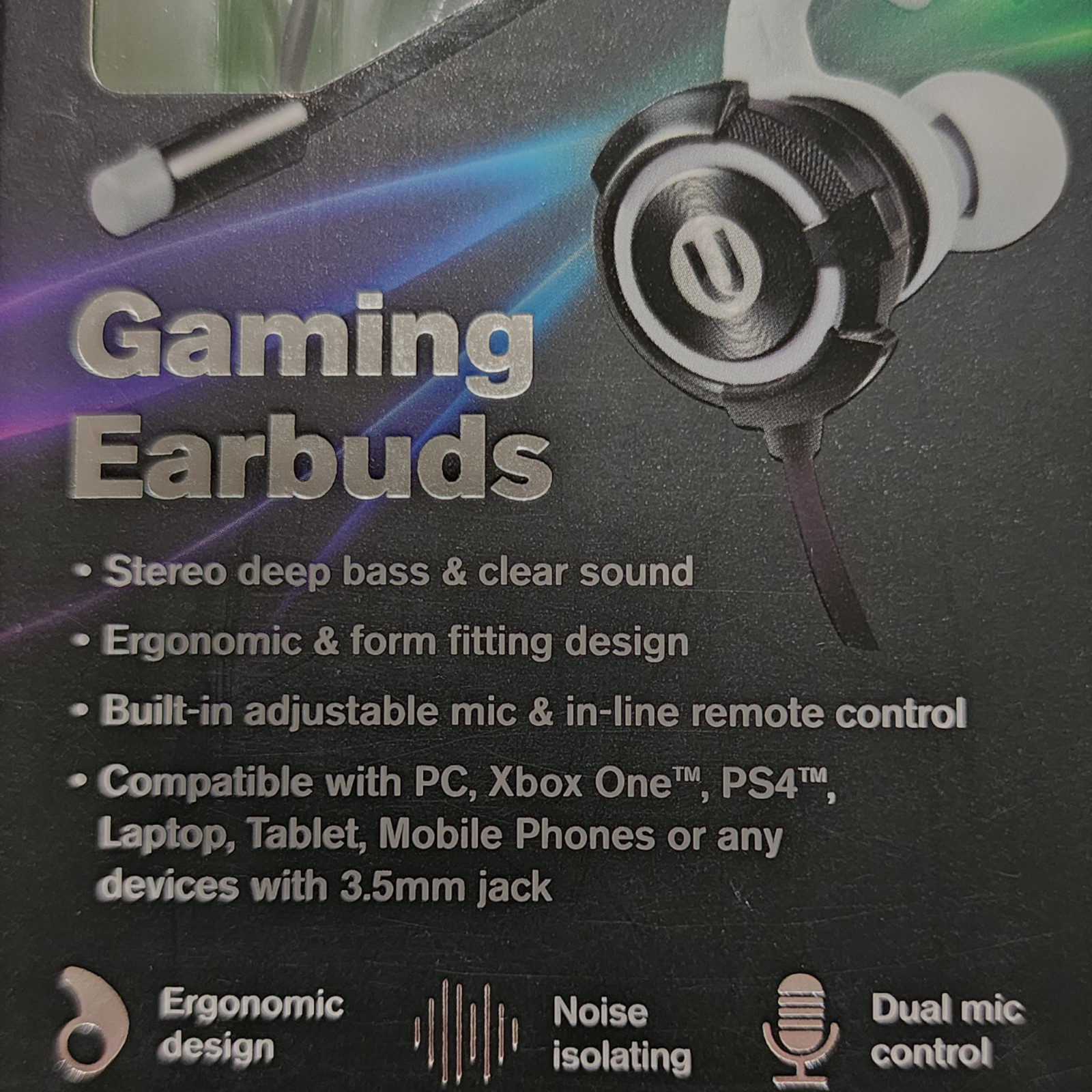 Gaming Earbuds Game Headset with Mic 3.5mm Jack Built-in
