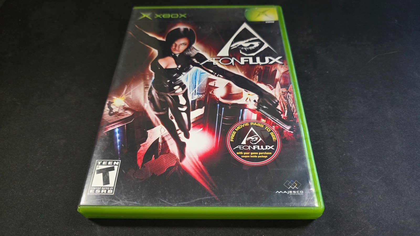 Aeon Flux Majesco Microsoft Xbox MINT condition COMPLETE+Movie Ticket!