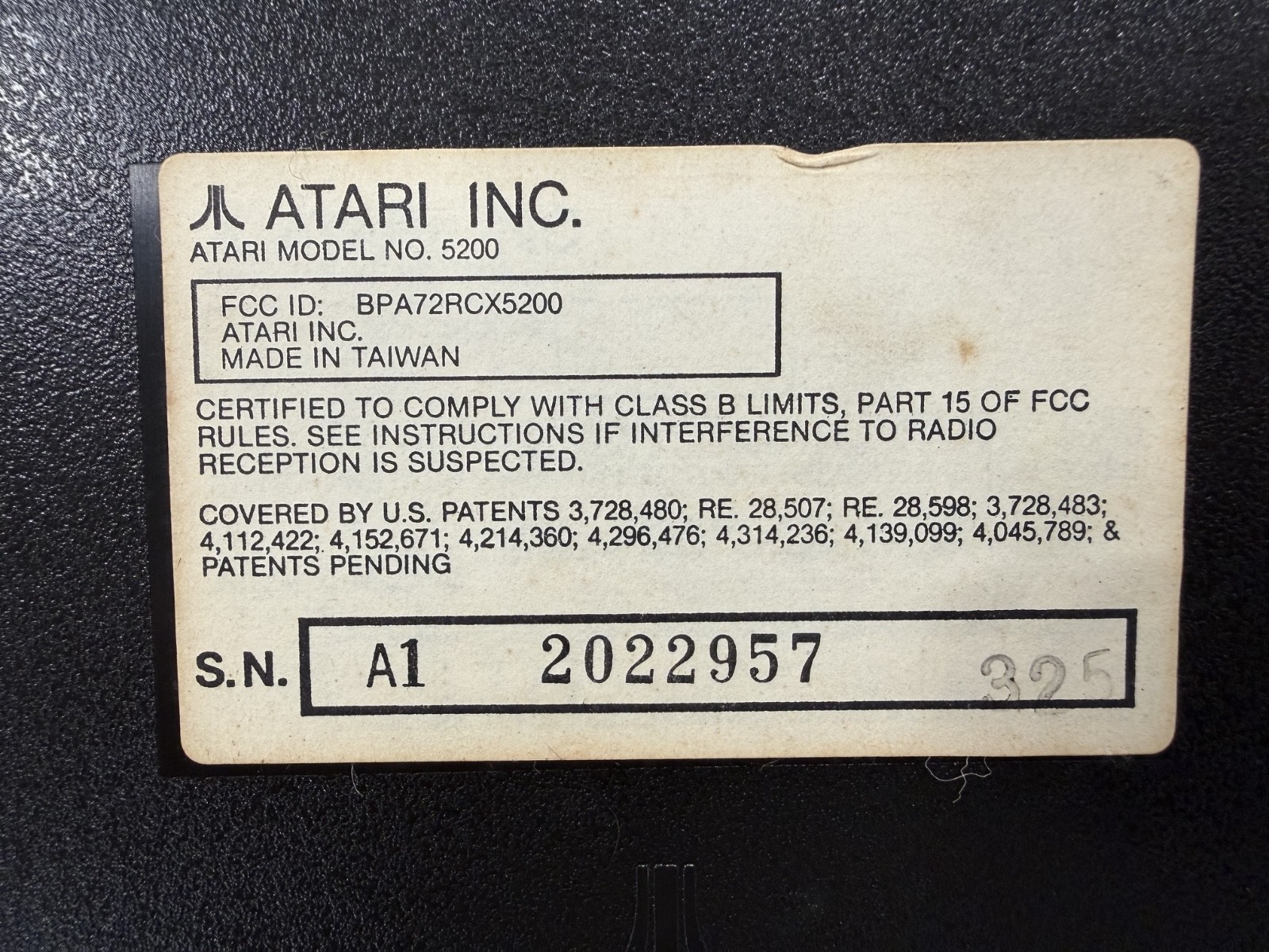 Atari 5200 Console 4-Port, tested, no controllers, includes uninstalled UAV mod
