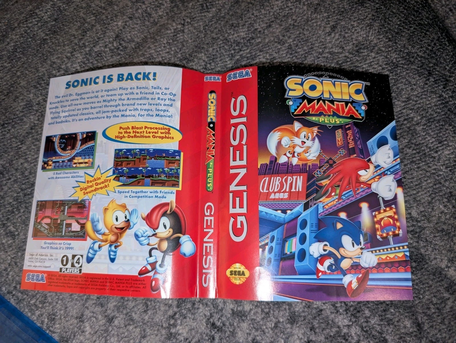 Sonic Mania Plus (Sony PlayStation 4, 2018) CIB/Complete! Free Shipping!