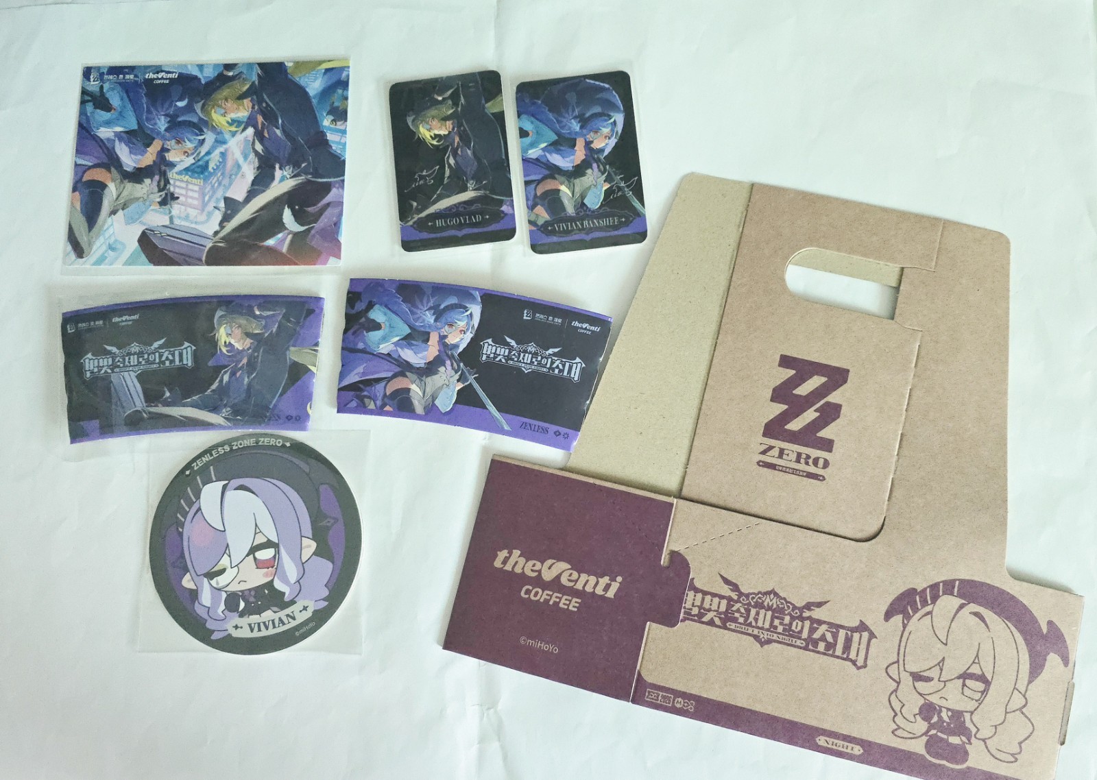 Zenless Zone Zero The Venti Korea Exclusive Hugo Vivian Coaster photo card post
