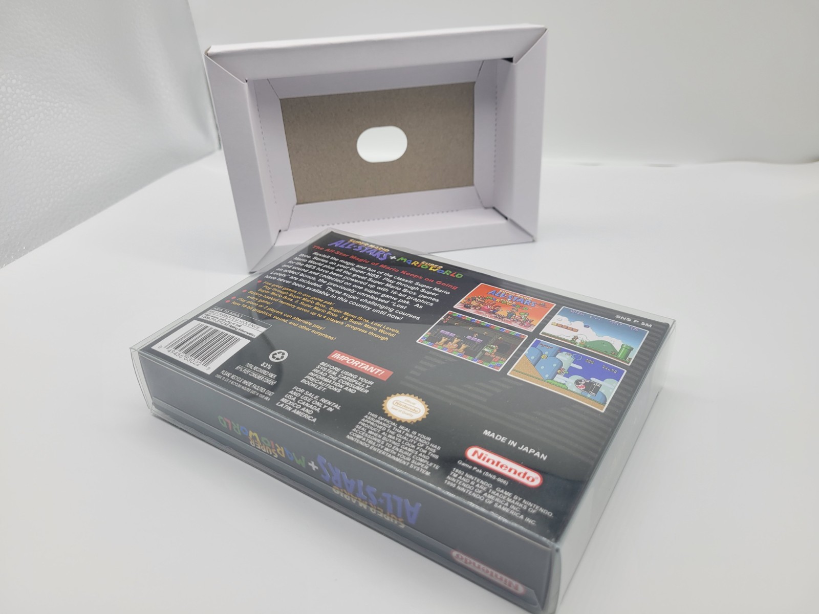 SUPER MARIO ALL STARS SUPER MARIO WORLD SUPER SNES BOX ONLY REPLACEMNT BOX+CASE