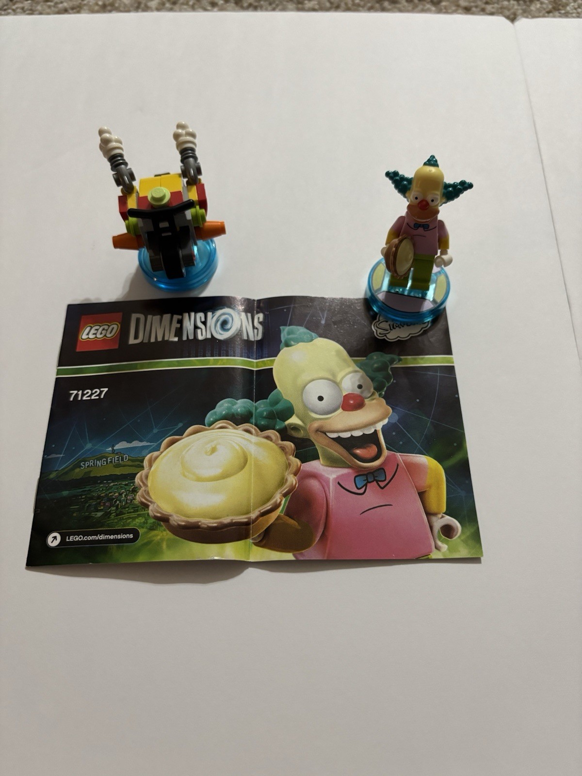 LEGO Dimensions Minifigure & Vehicle Lot w/ Manuals Bart, Finn, Emmet 2016