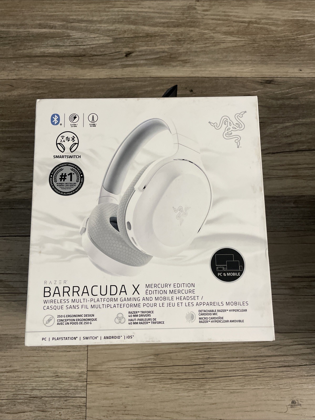 NEW AND SEALED Razer Barracuda X Wireless Headphones Mercury Edition RZ04-0443