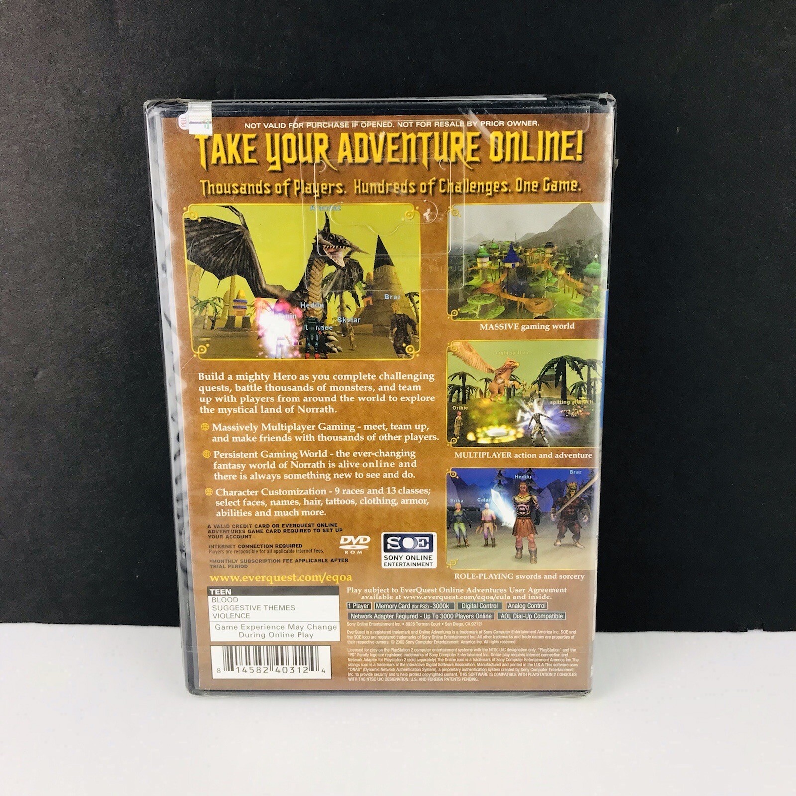 H6 EverQuest Online Adventures (Sony PlayStation 2, 2003) NEW DAMAGED CASE