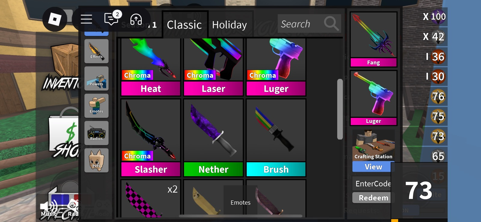 Roblox Murder Mystery 2 MM2 All Chroma Godly Knives Guns *FAST DELIVERY*