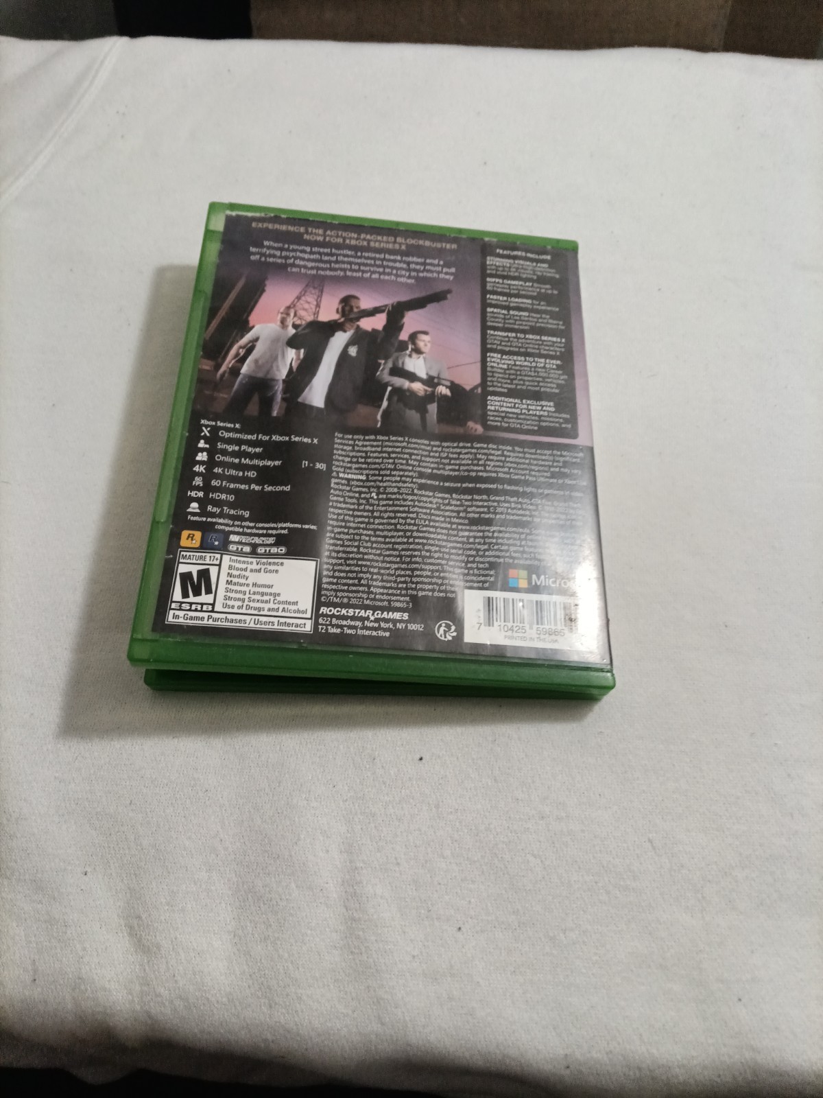 Rockstar Games Grand Theft Auto V Crime Shooter Xbox Series X 4K M NTSC-U/C