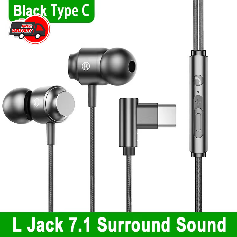 90° Jack Wired Gaming Headset With Mic Type-C 3.5mm For Samsung S24 S23 iPhone