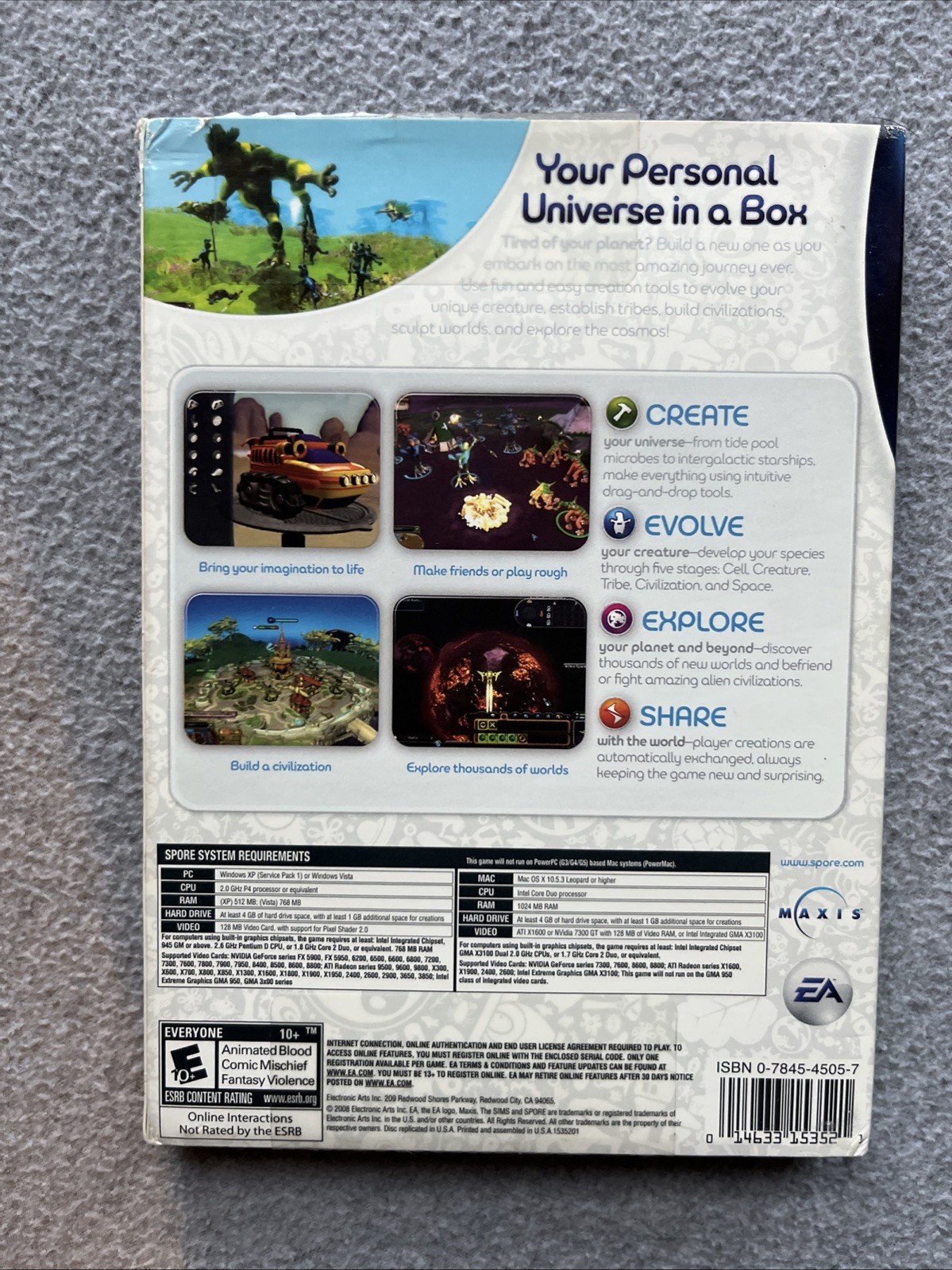 Spore (Windows/Mac, 2008) PC Game
