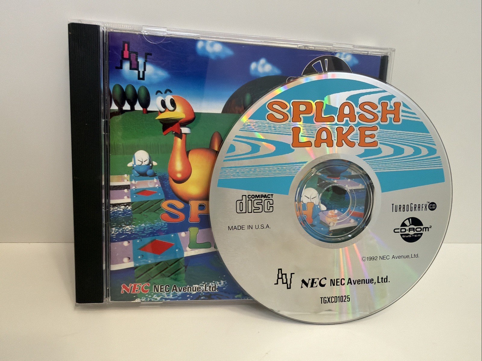 Splash Lake TurboGrafx-16 CD PC Engine Tested Complete CIB