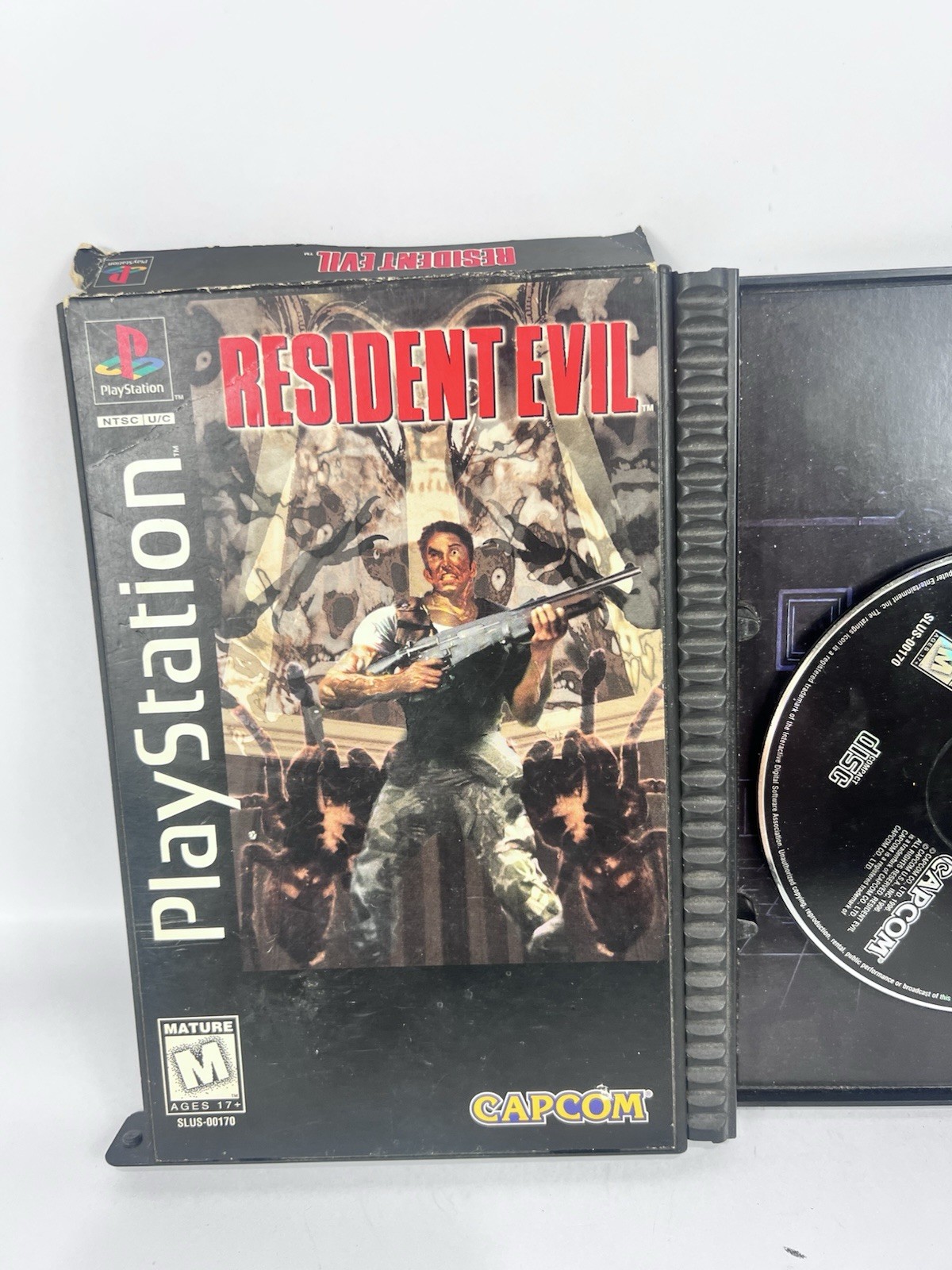 Resident Evil (Sony PlayStation 1, 1996) Long Box CIB With Registration Card