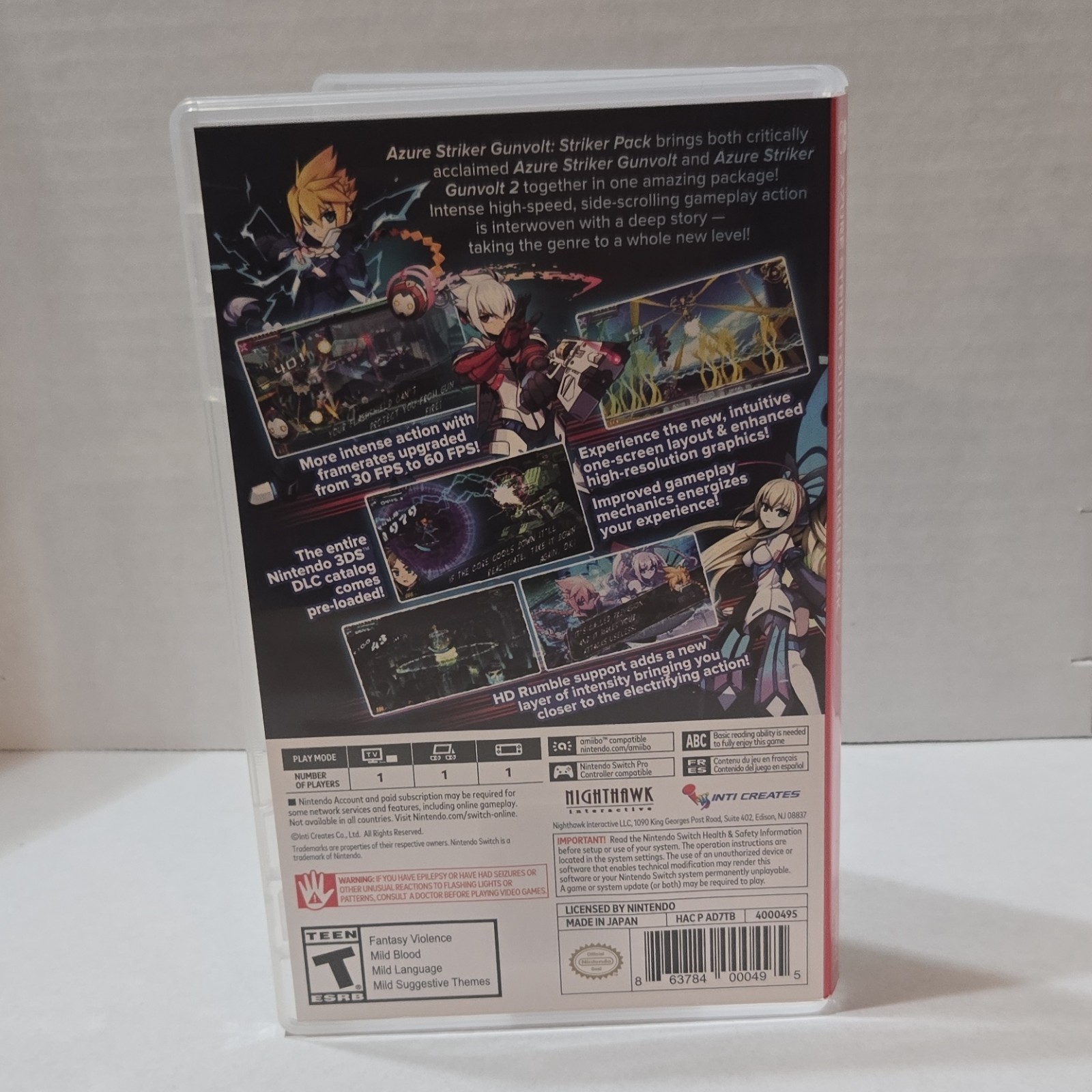 Nighthawk Interactive Azure Striker Gunvolt: Striker Pack Nintendo Switch HD Ru…