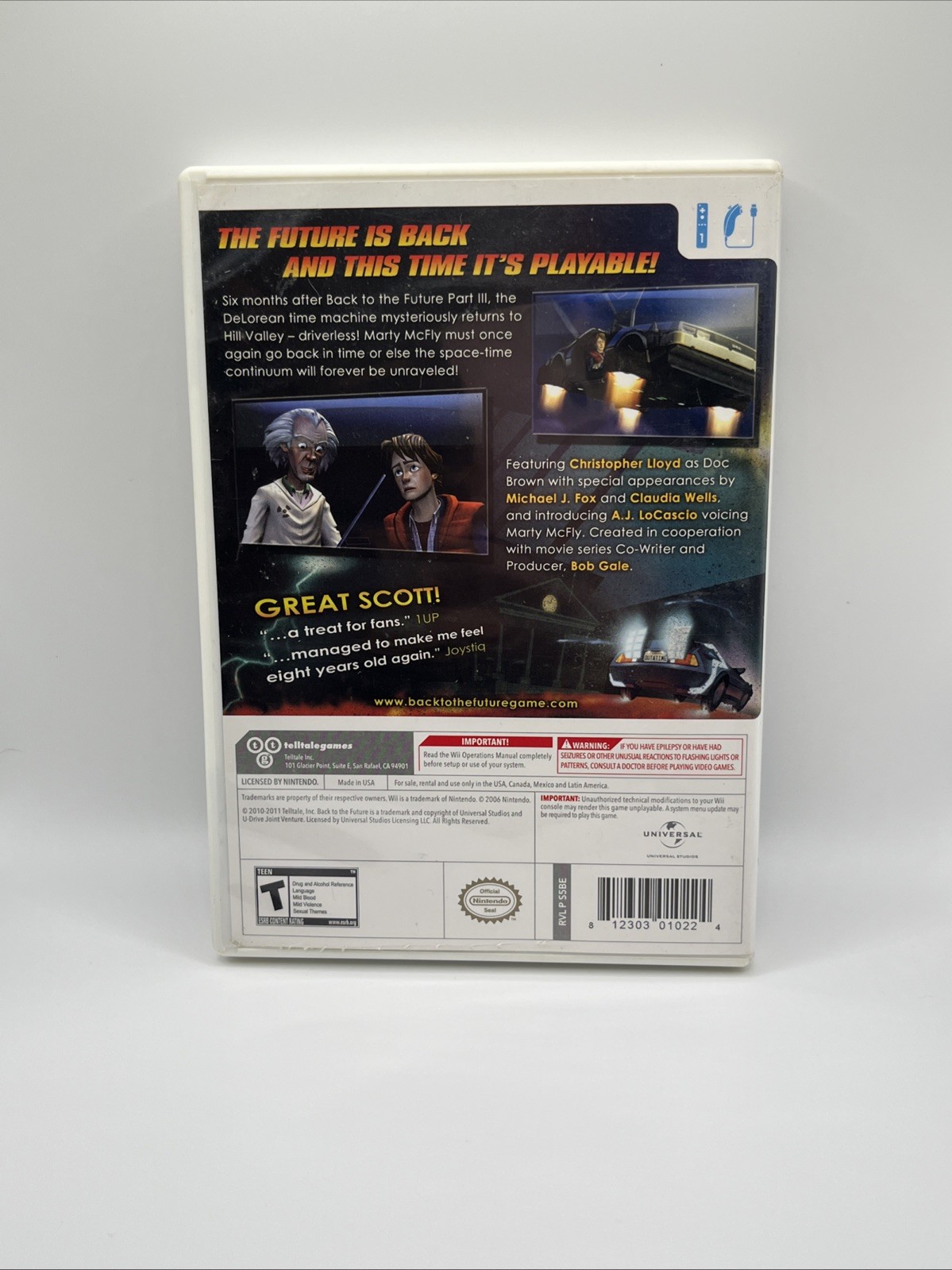 Back To The Future The Game – Nintendo Wii – CIB Complete – Tested – Authentic