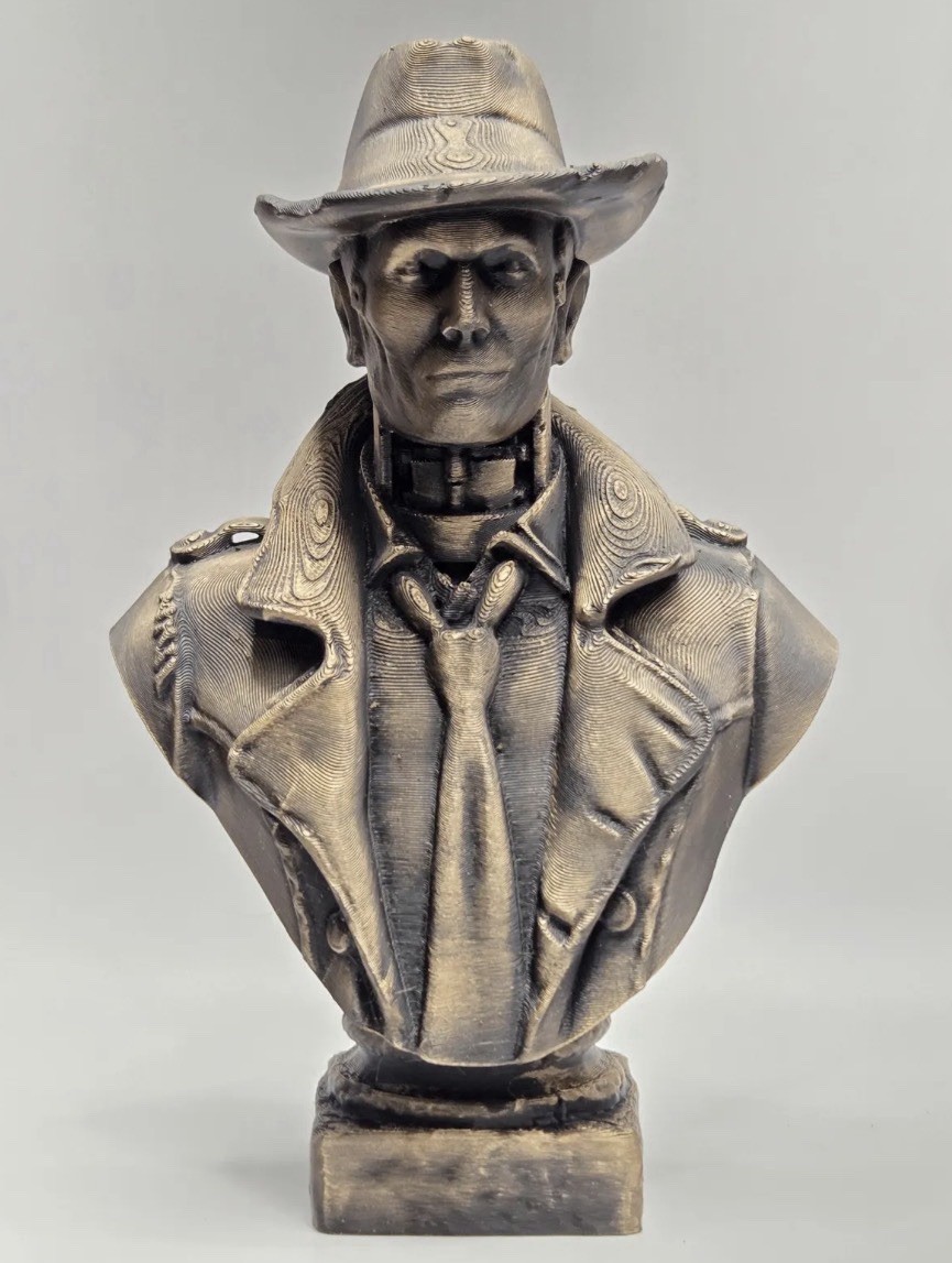 Nick Valentine Fallout Inspired Fan Art 3d Printed Statue – 6 Inches Tall