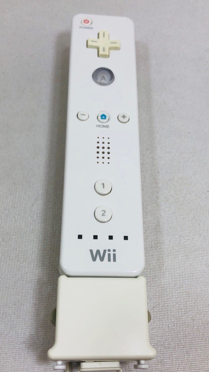 OEM Wii Remote White W/Wii Motion Plus Adapter + Black Slip Cover Tested Cleaned
