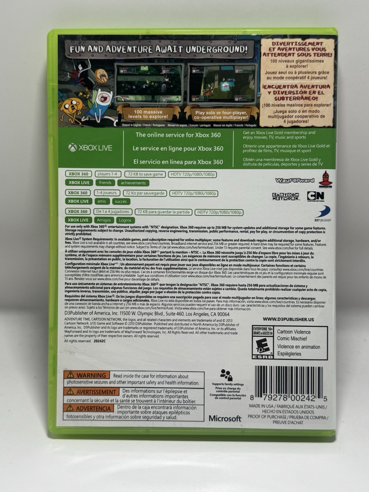 Adventure Time: Explore the Dungeon Because I Don’t Know (Xbox 360, 2013)