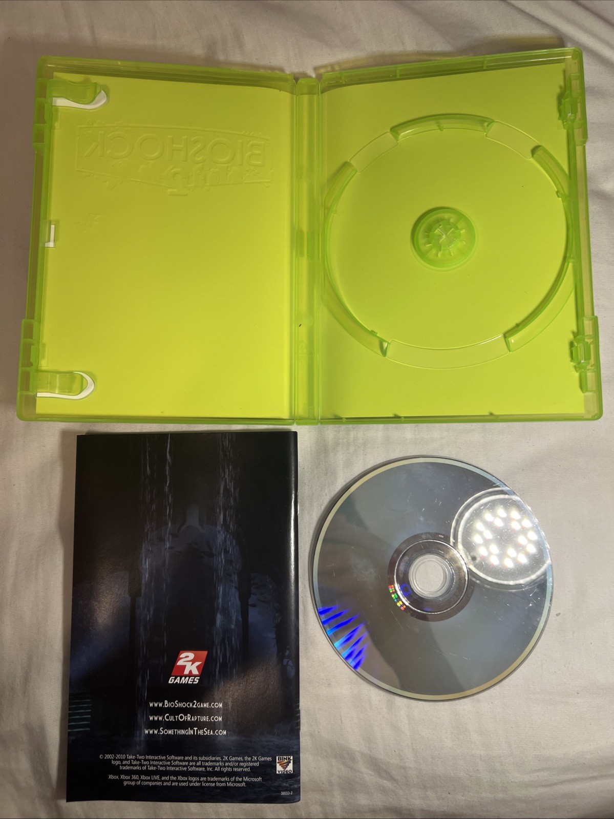 Bioshock 2 (Microsoft Xbox 360) w/Manual Tested Good Cond