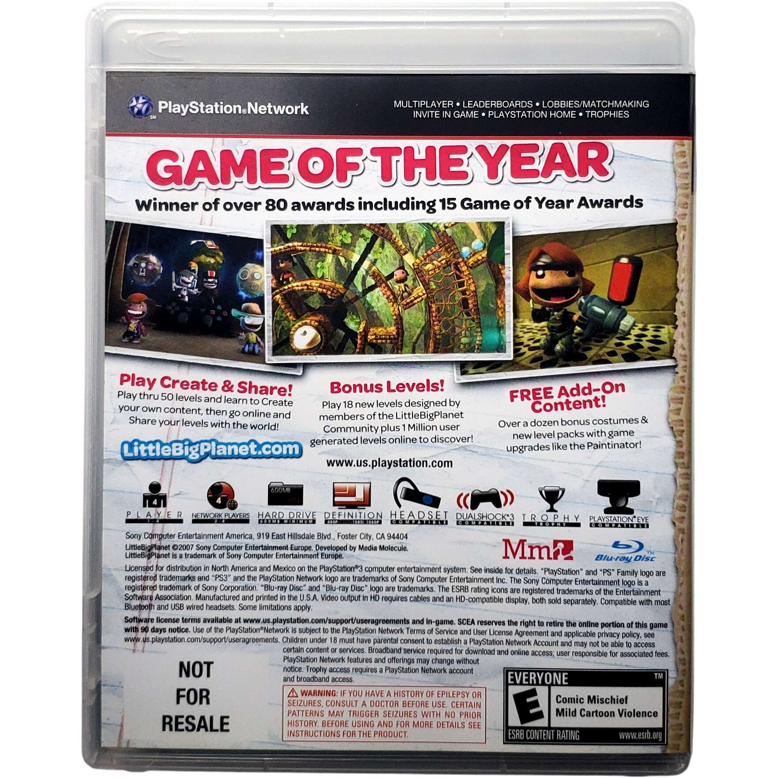 LittleBigPlanet Game Of The Year – Sony Playstation 3 PS3 Pristine 1Y Guarantee