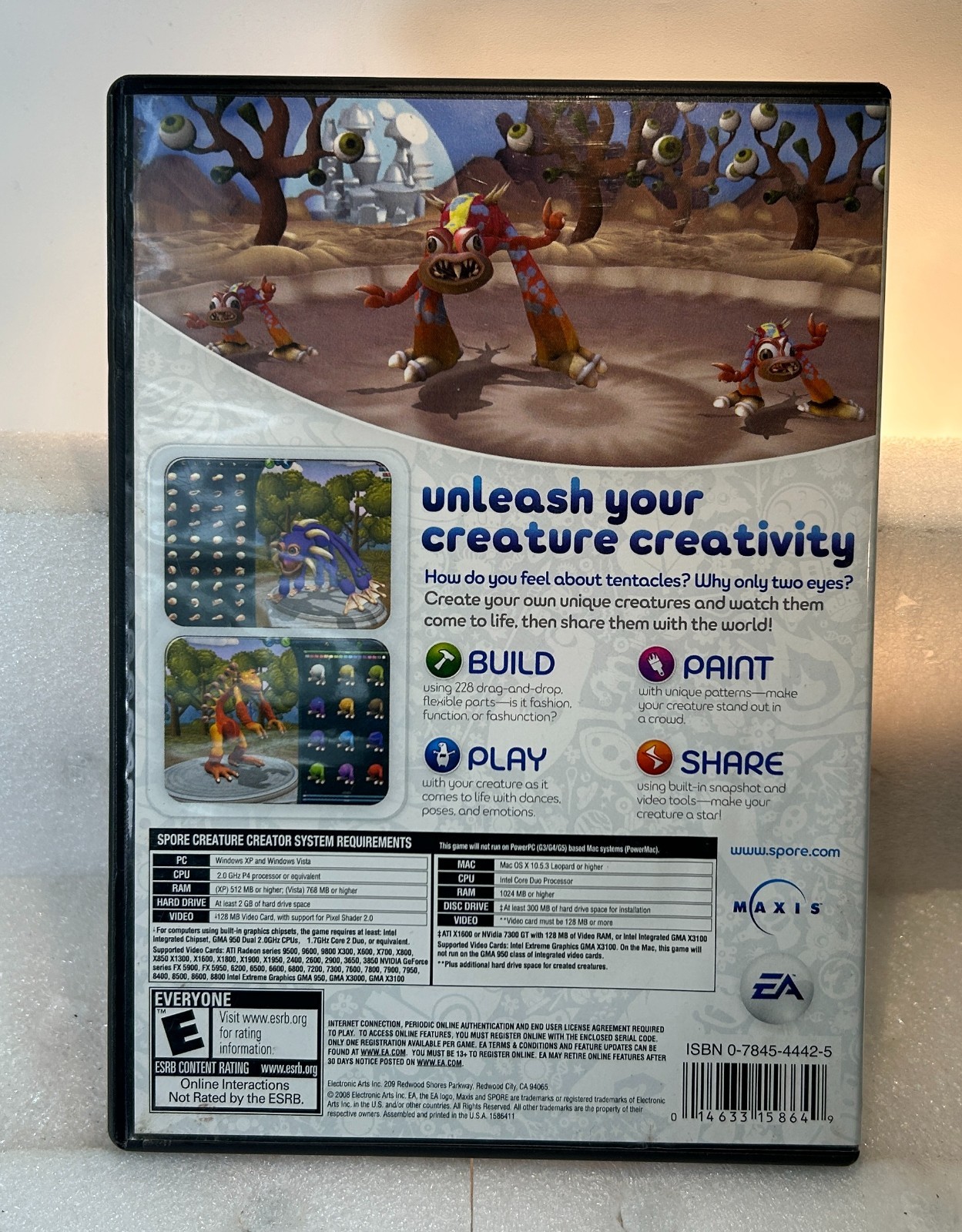 Spore Creature Creator (PC, 2008, EA) CIB, Tested
