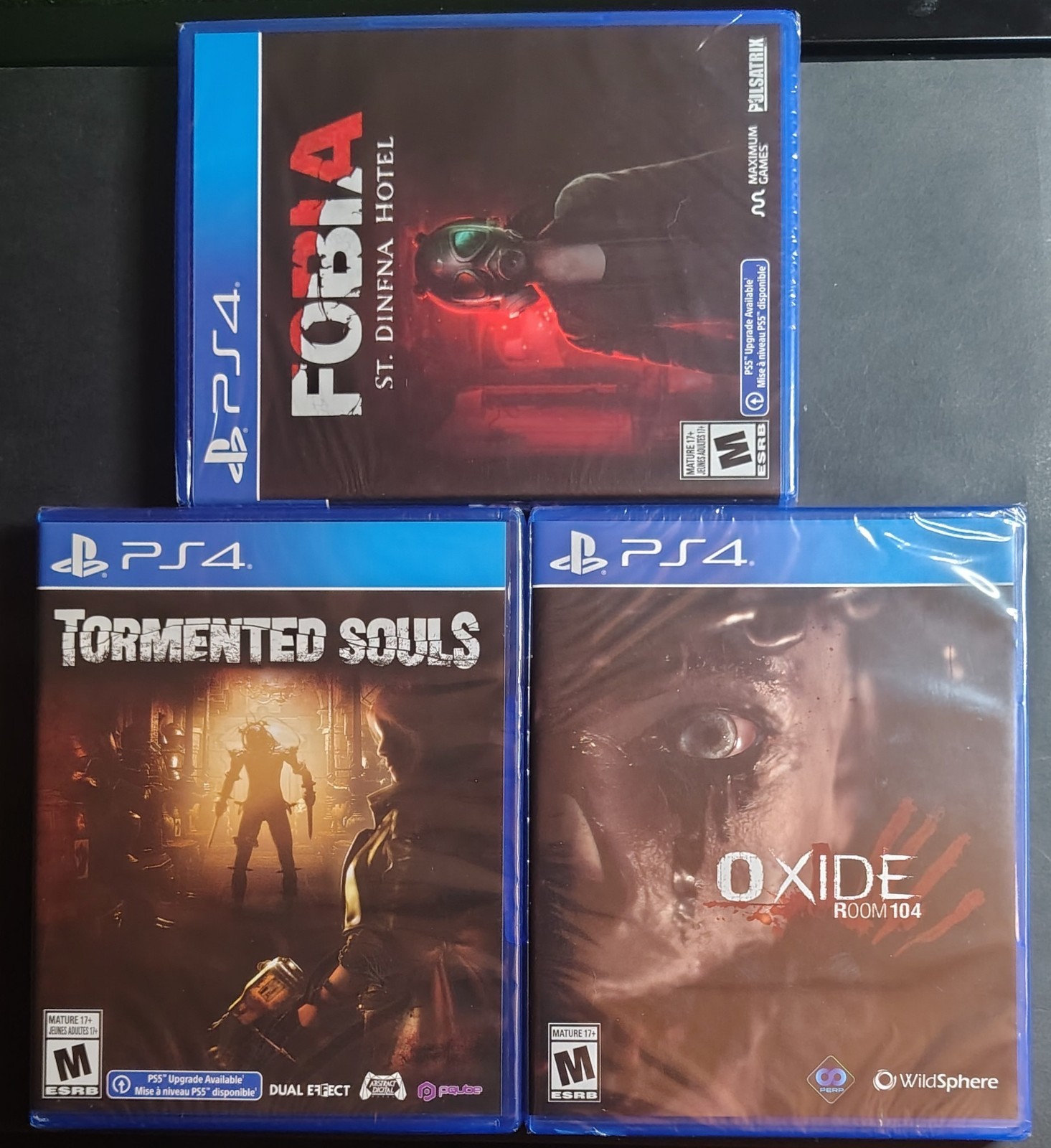 Tormented Souls, Oxide Room 10 & Fobia PS4 Lot *Please Read Description*