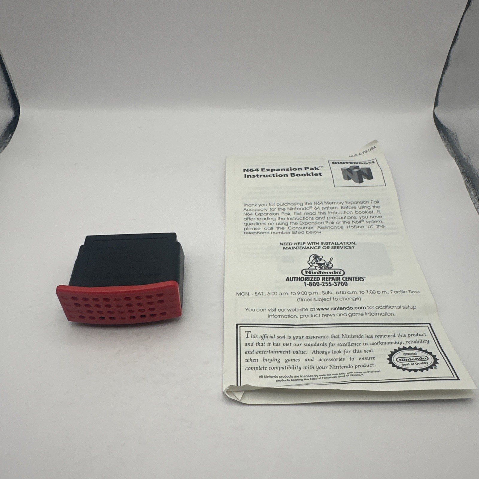 1998 Nintendo 64 Expansion Pak N64 Complete CIB w Manual, Box 4 MB